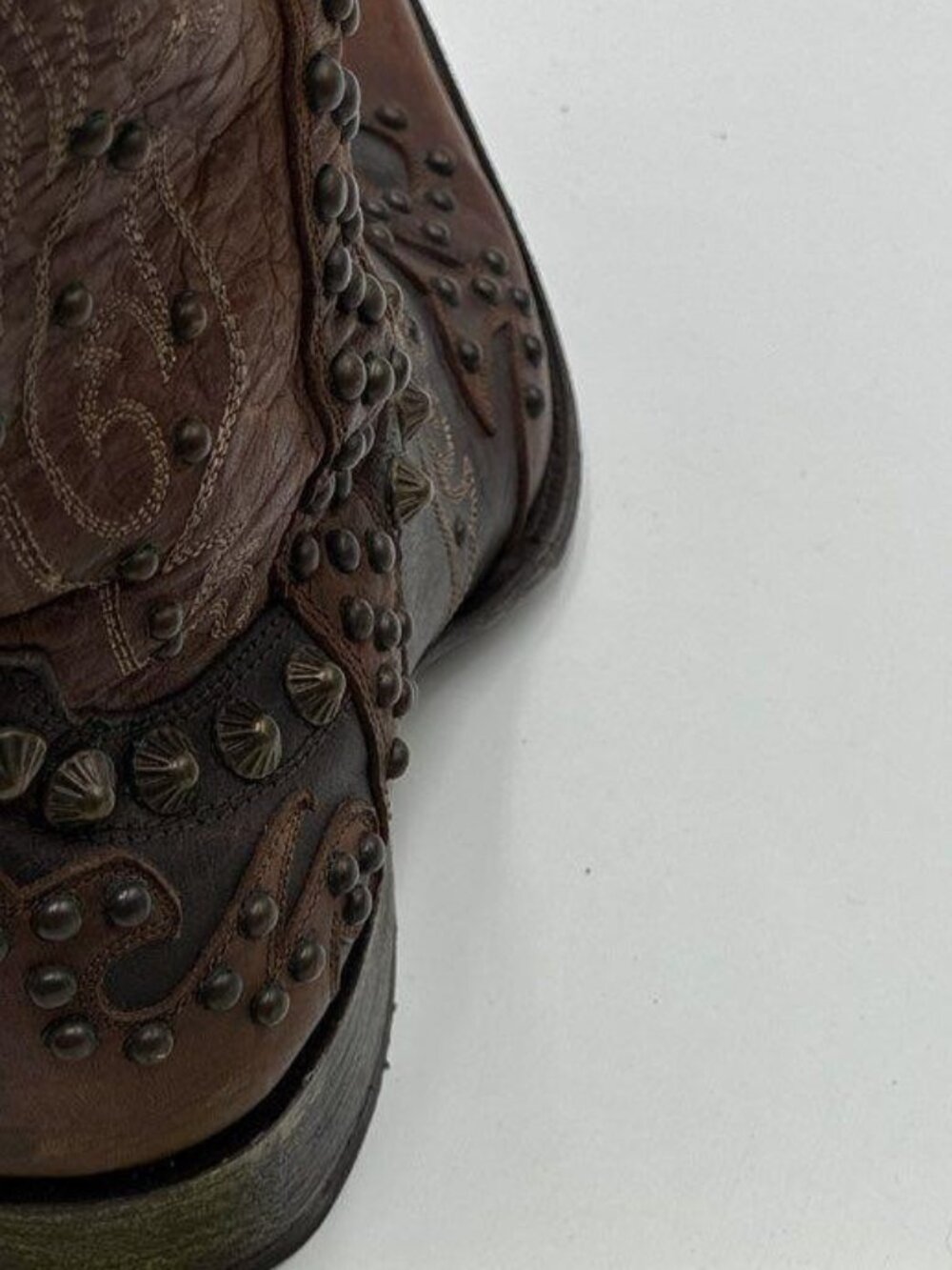 Old Gringo Raelene Boots Studded everywhere, Brown to dark brown, snip toe sz8.5 - Picture 7 of 9